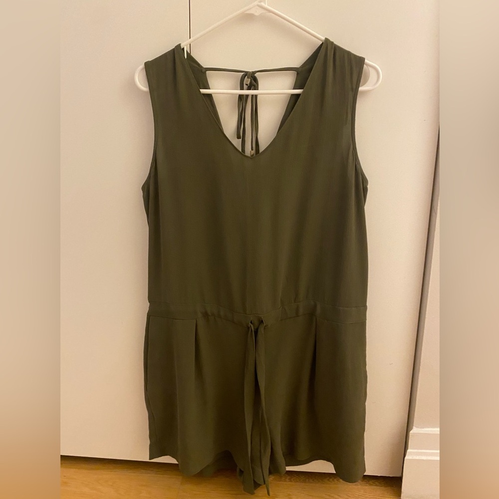 Green olive romper.